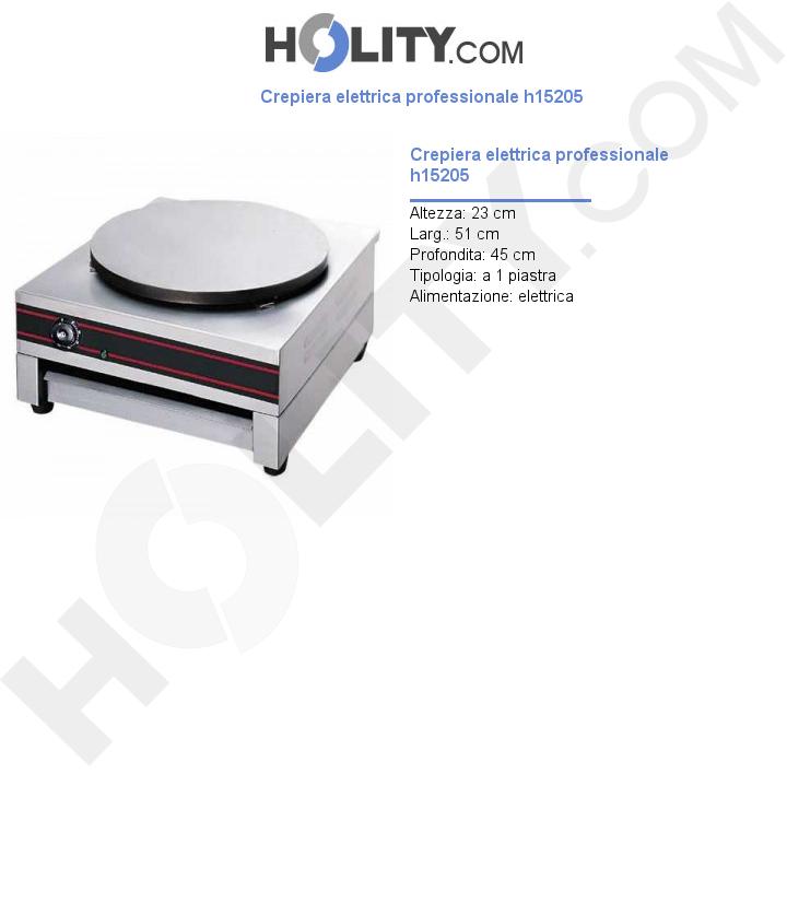 Crepiera elettrica professionale h15205