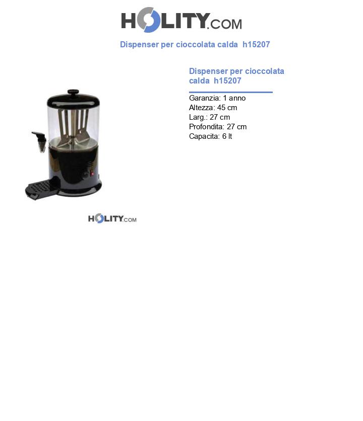 Dispenser per cioccolata calda  h15207