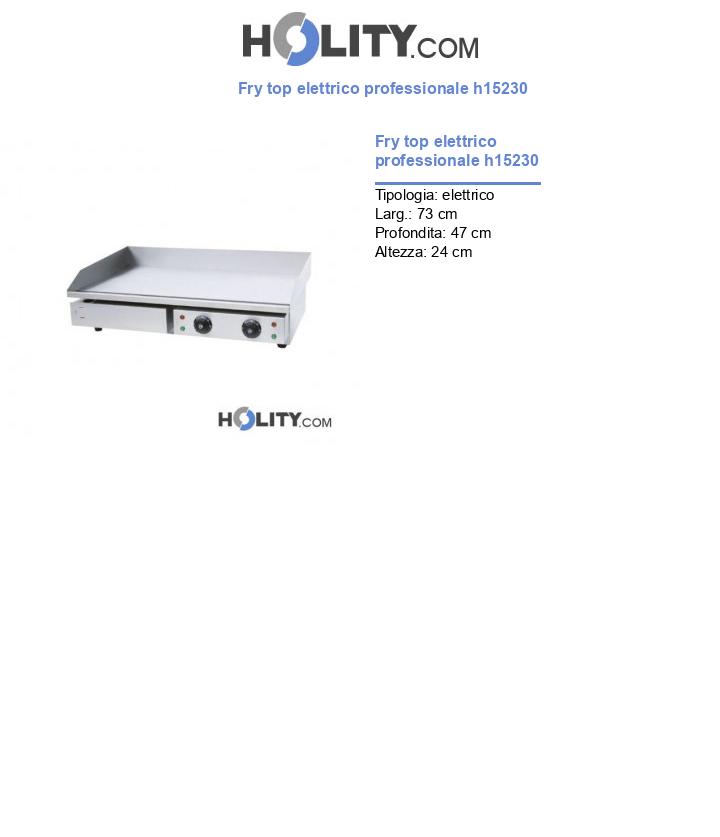 Fry top elettrico professionale h15230