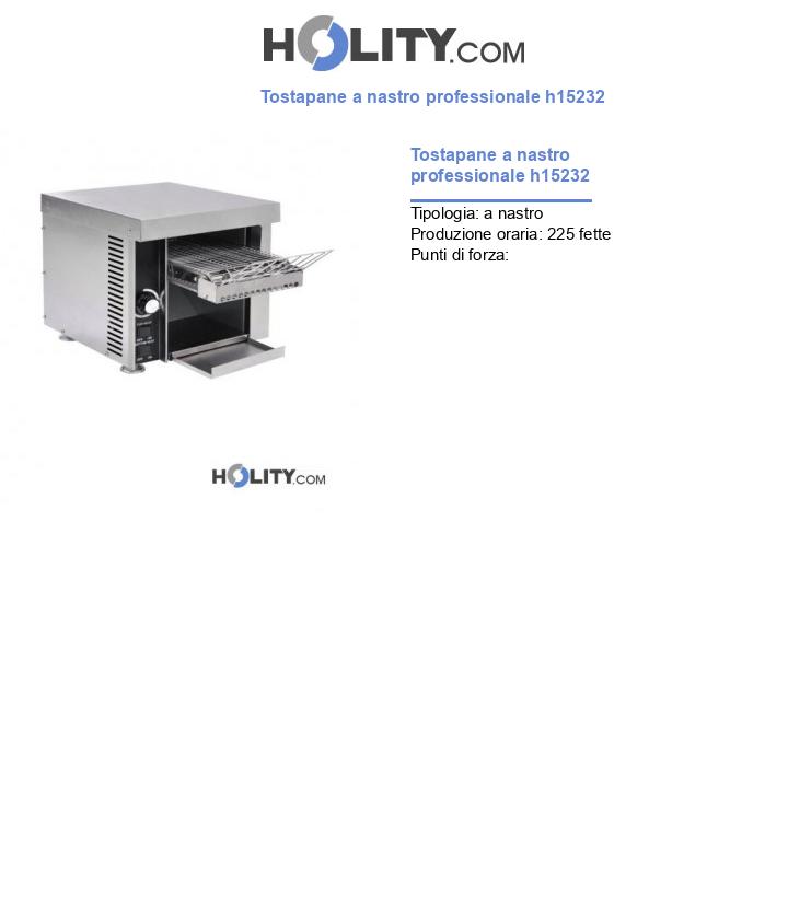 Tostapane a nastro professionale h15232