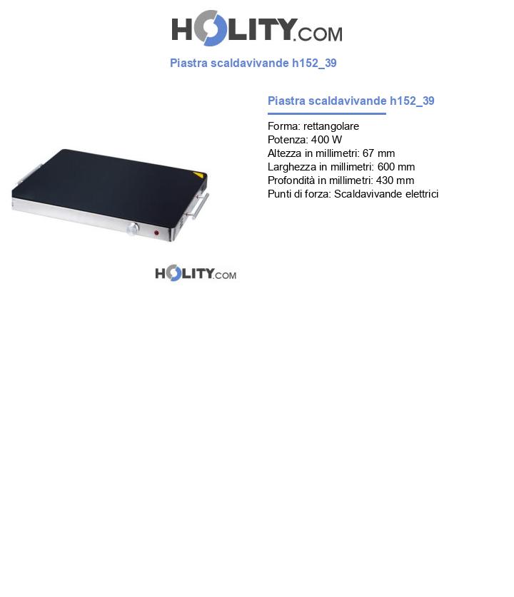 Piastra scaldavivande h152_39