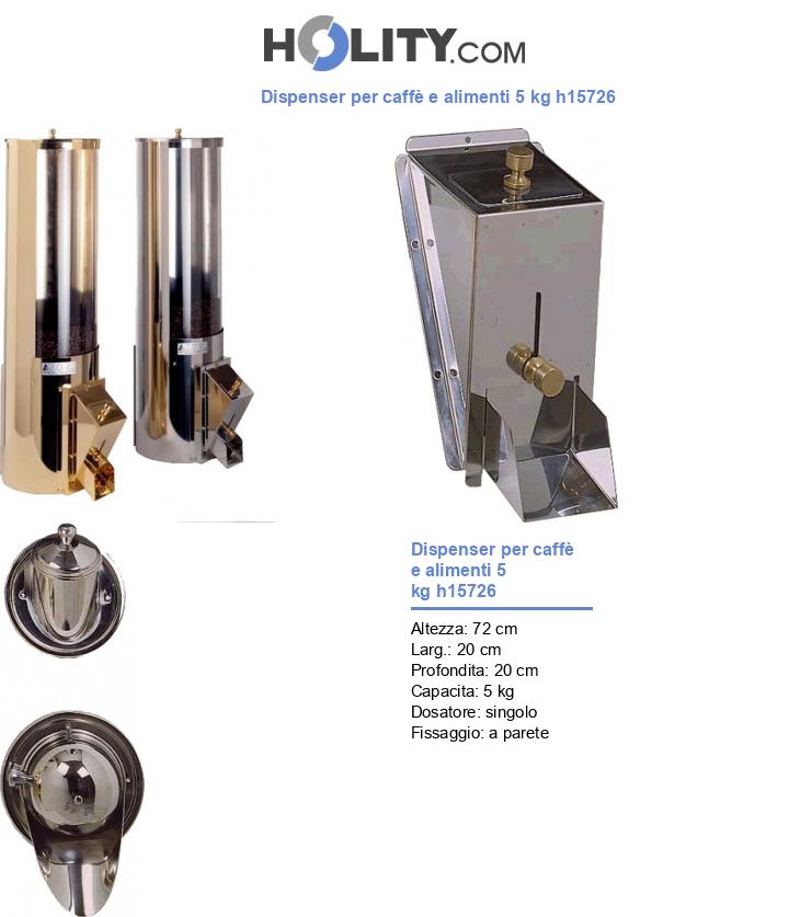 Dispenser per caffè e alimenti 5 kg h15726