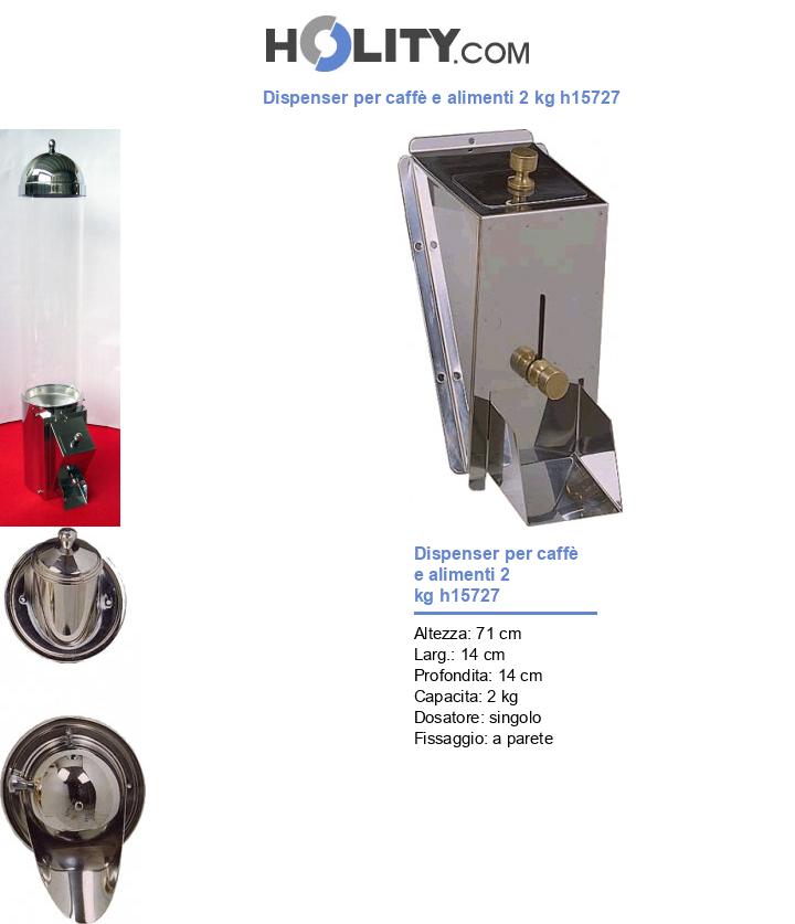 Dispenser per caffè e alimenti 2 kg h15727