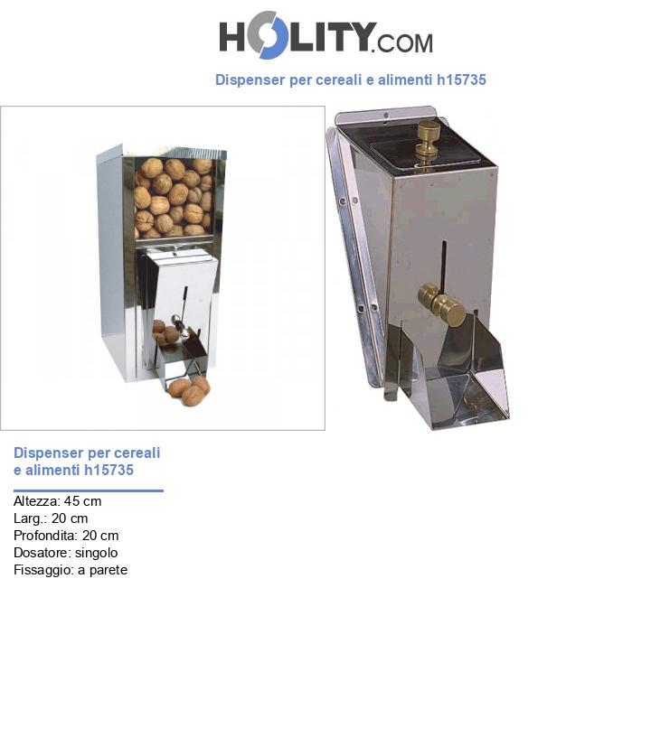 Dispenser per cereali e alimenti h15735