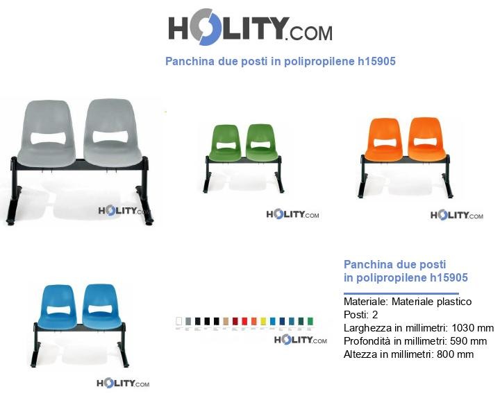 Panchina due posti in polipropilene h15905