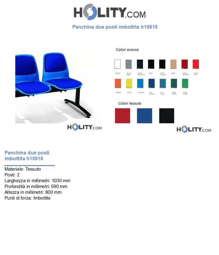 Panchina due posti imbottita h15918