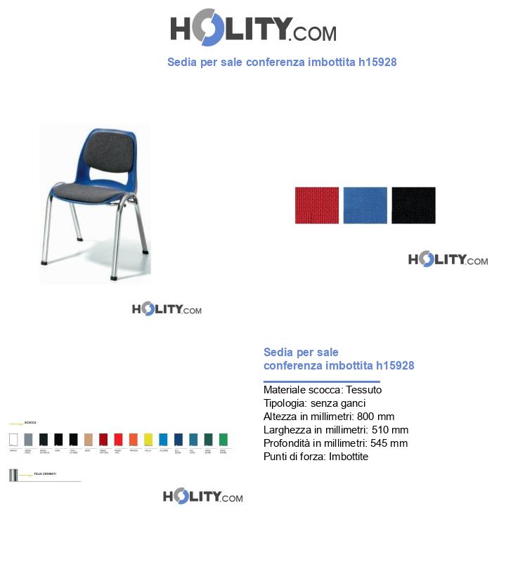 Sedia per sale conferenza imbottita h15928