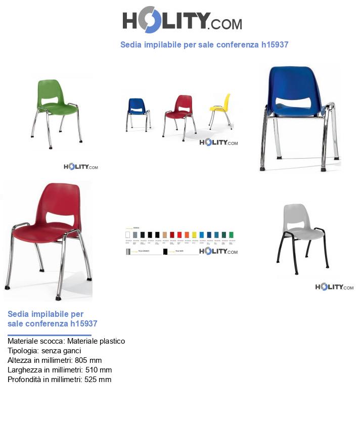 Sedia impilabile per sale conferenza h15937
