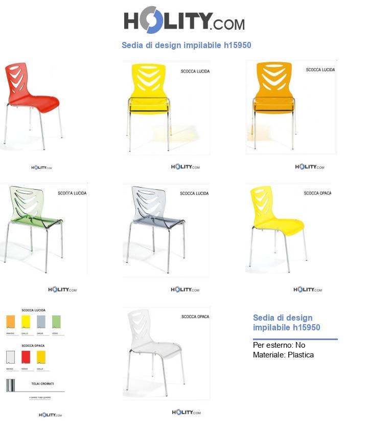 Sedia di design impilabile h15950
