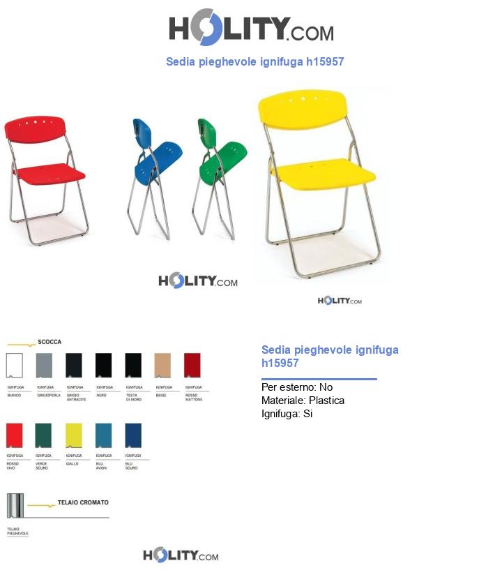 Sedia pieghevole ignifuga h15957
