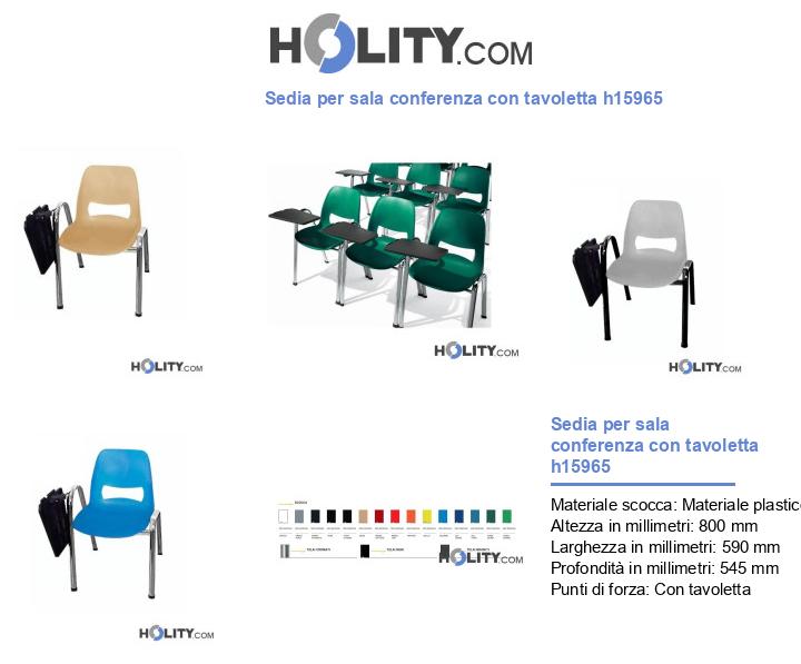 Sedia per sala conferenza con tavoletta h15965