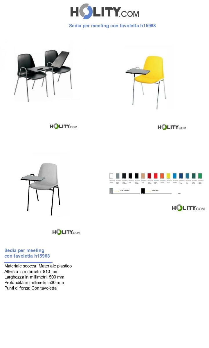 Sedia per meeting con tavoletta h15968