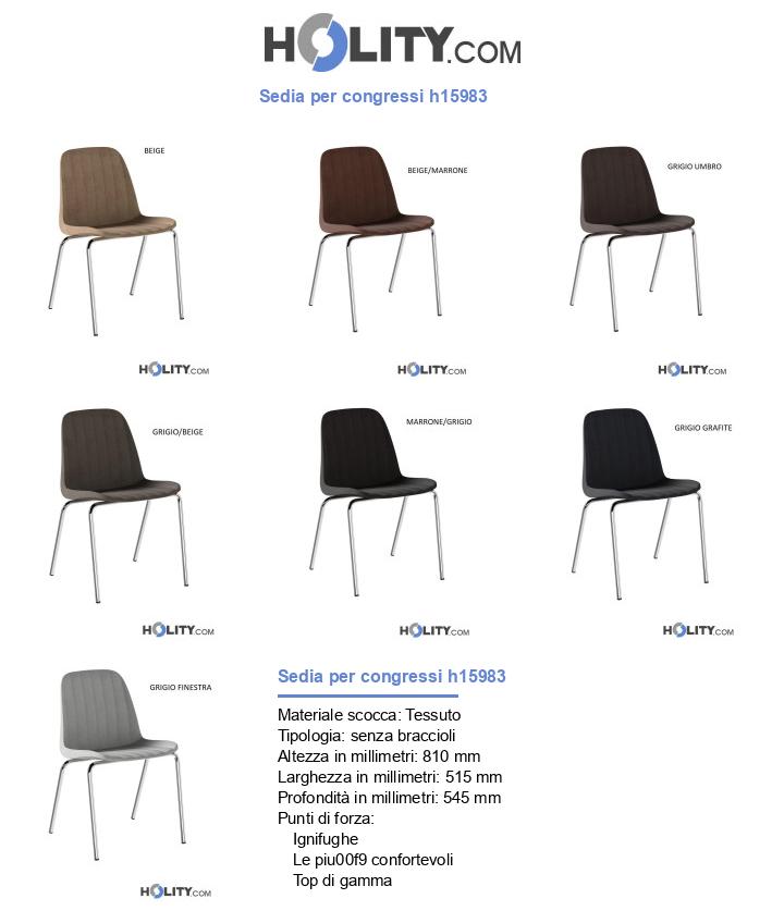 Sedia per congressi h15983