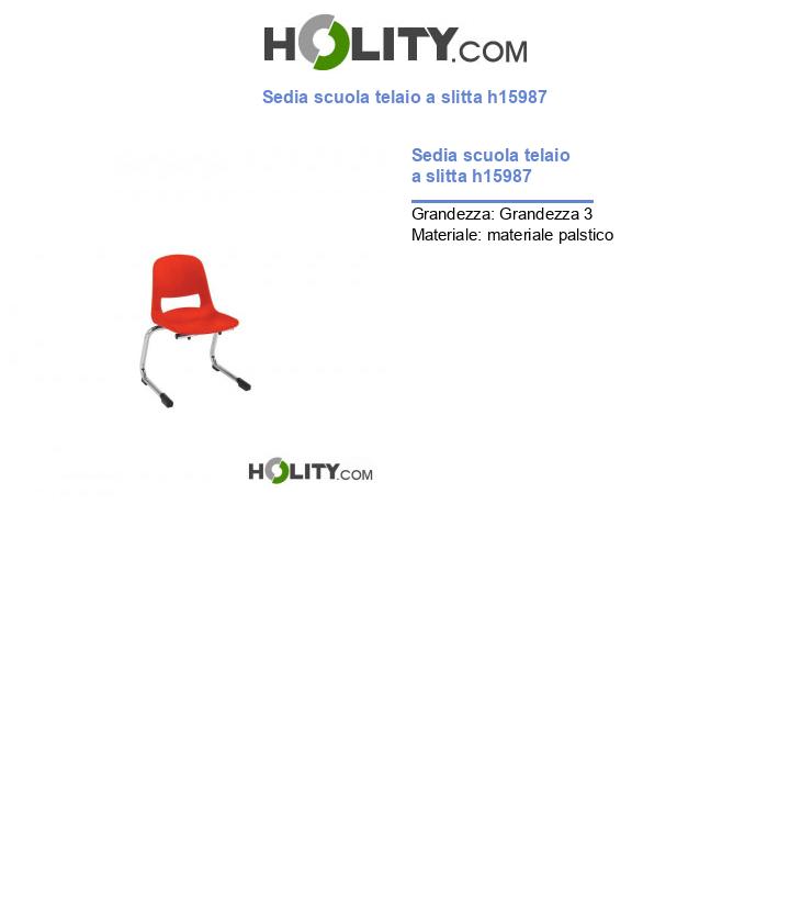 Sedia scuola telaio a slitta h15987