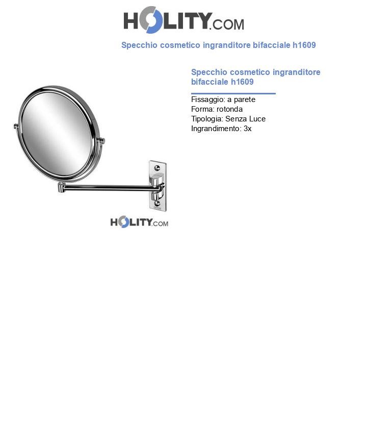 Specchio cosmetico ingranditore bifacciale h1609