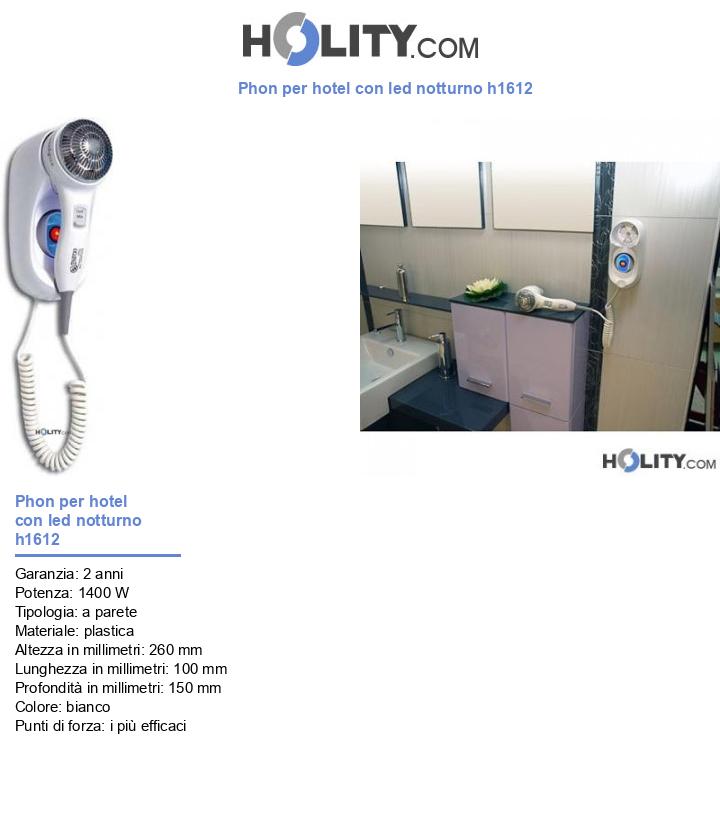 Phon per hotel con led notturno h1612