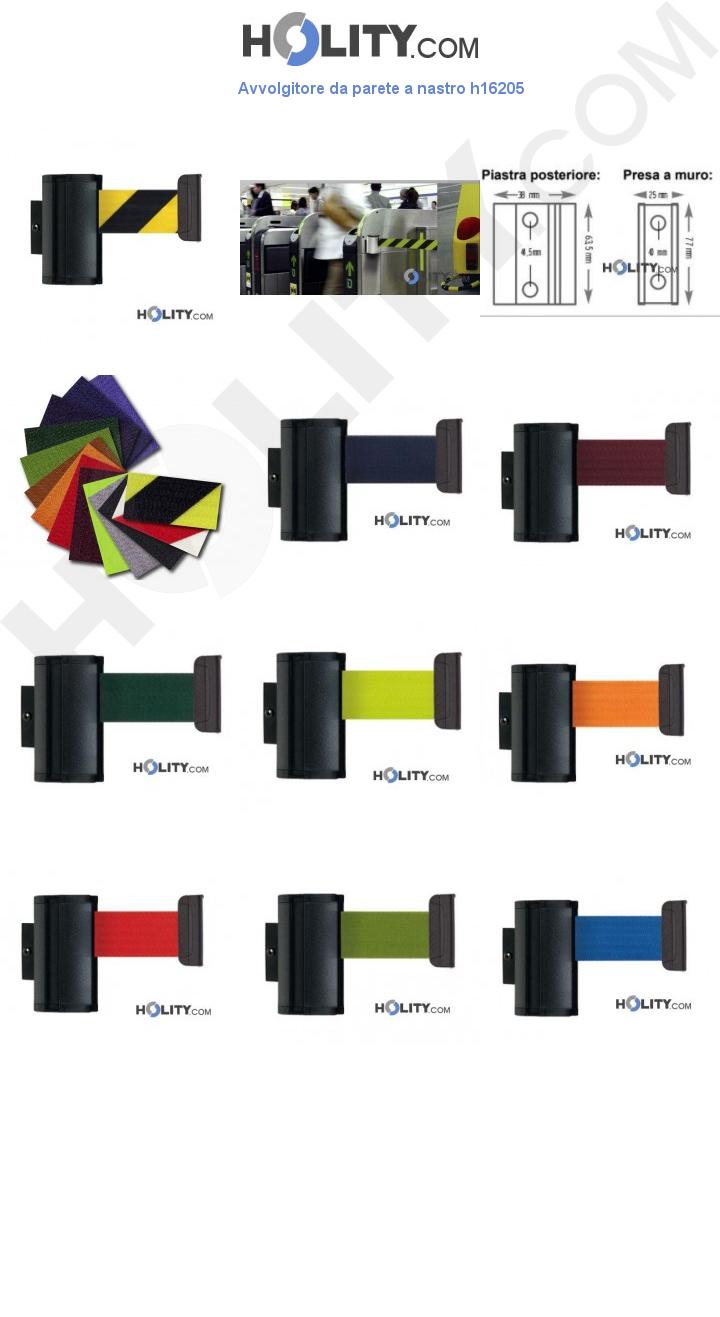 Avvolgitore da parete a nastro h16205