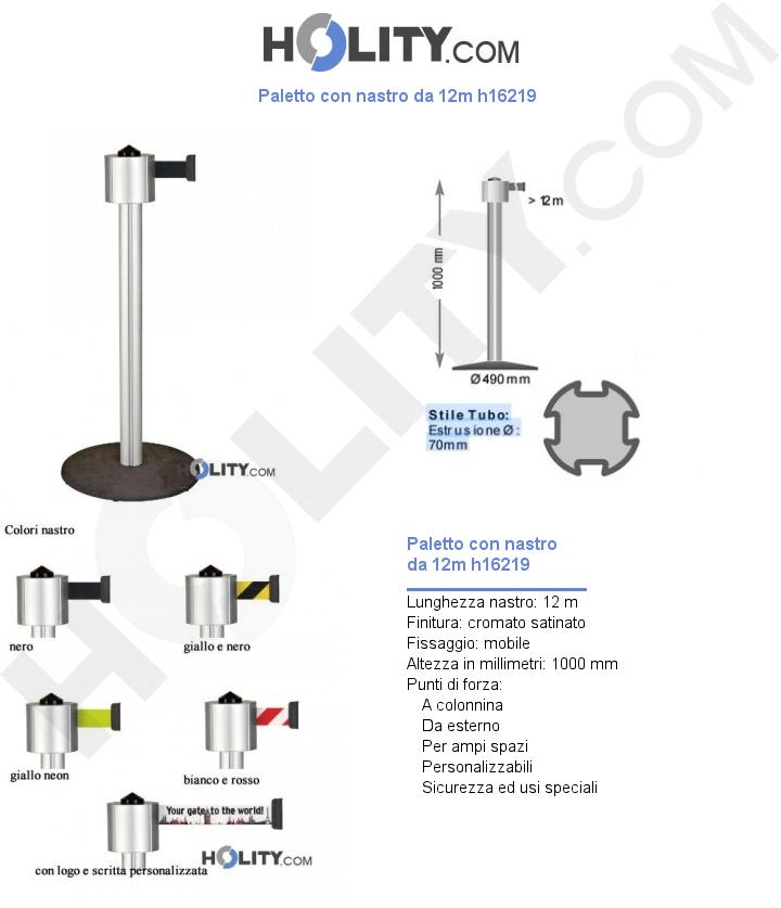 Paletto con nastro da 12m h16219