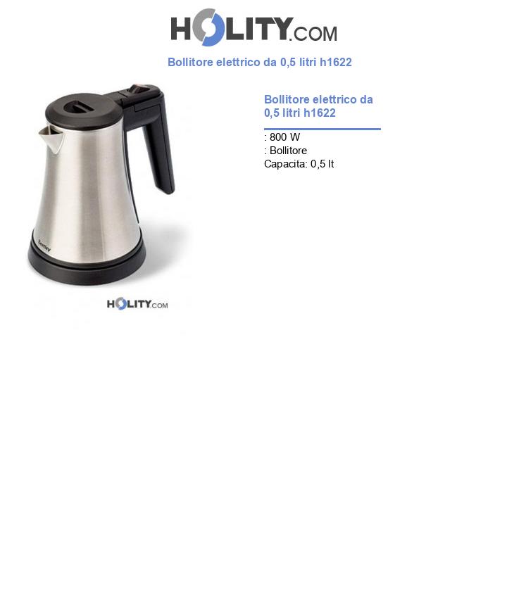 Bollitore elettrico da 0,5 litri h1622