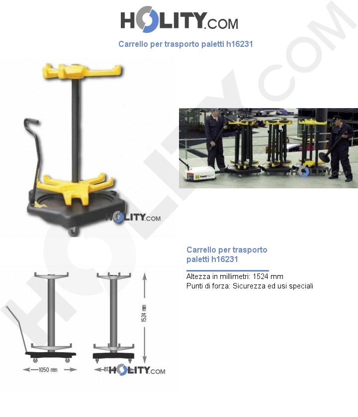 Carrello per trasporto paletti h16231