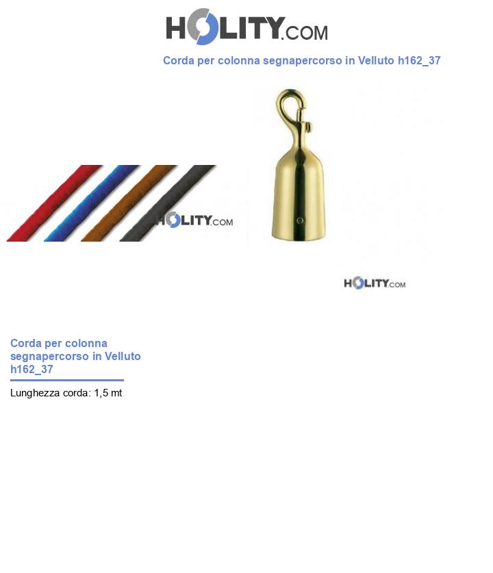 Corda per colonna segnapercorso in Velluto h162_37