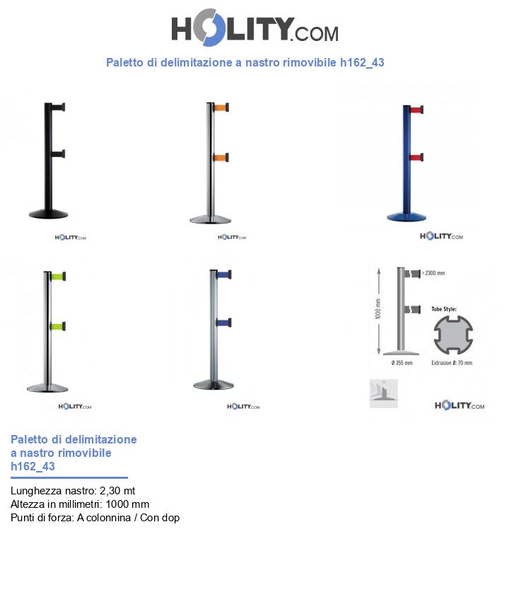 Paletto di delimitazione a nastro rimovibile h162_43