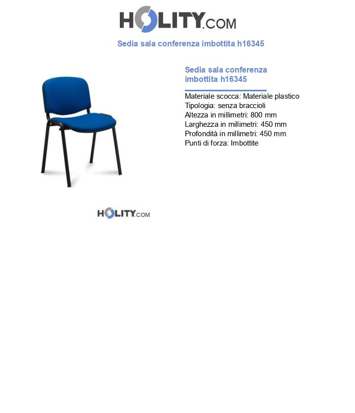 Sedia sala conferenza imbottita h16345