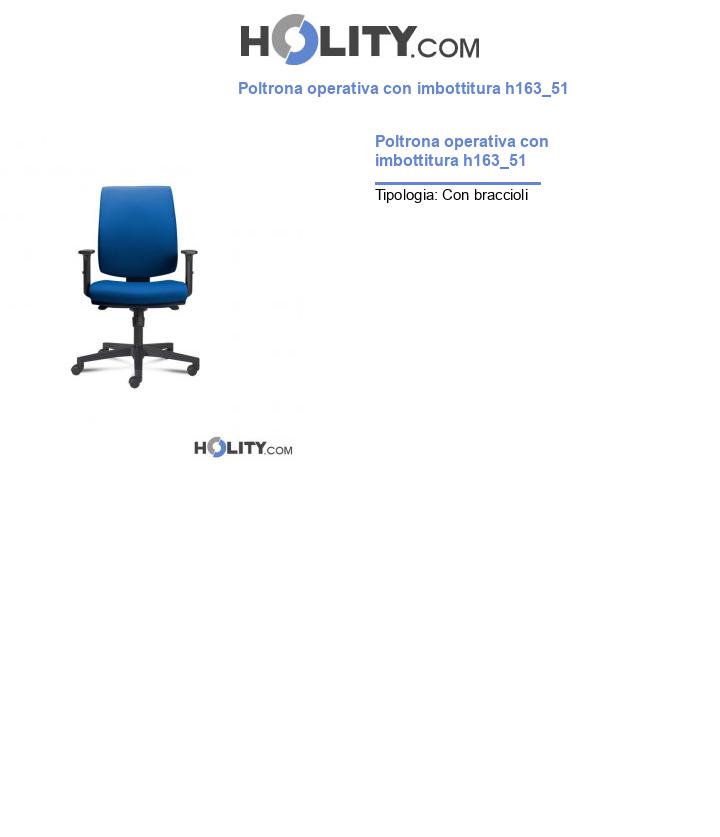 Poltrona operativa con imbottitura h163_51