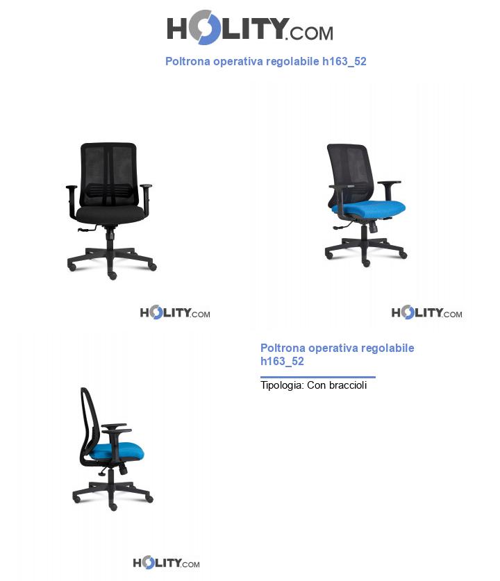 Poltrona operativa regolabile h163_52