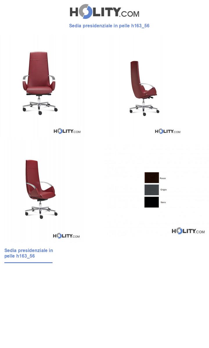 Sedia presidenziale in pelle h163_56