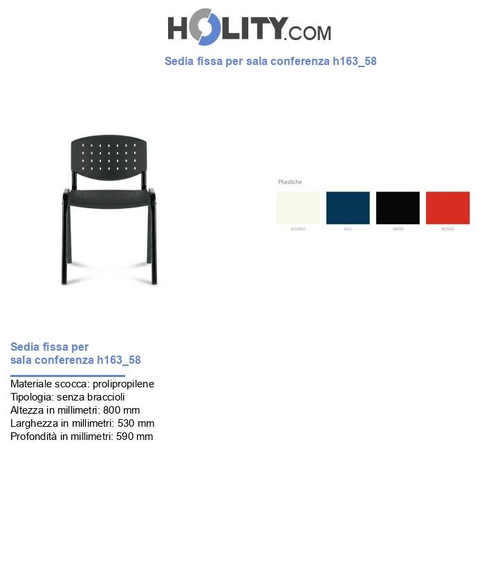 Sedia fissa per sala conferenza h163_58