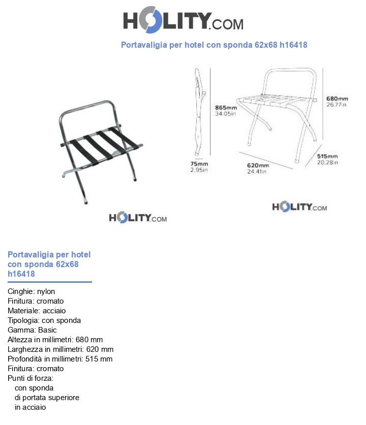 Portavaligia per hotel con sponda 62x68 h16418