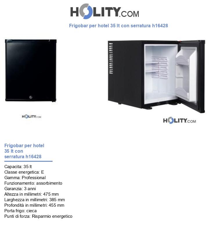Frigobar per hotel 35 lt con serratura h16428
