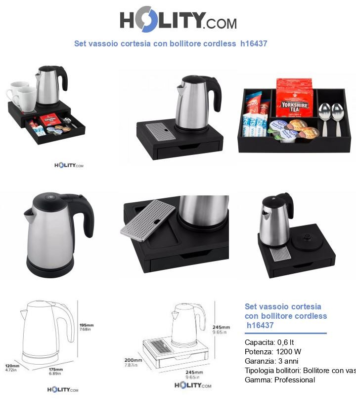 Set vassoio cortesia con bollitore cordless  h16437