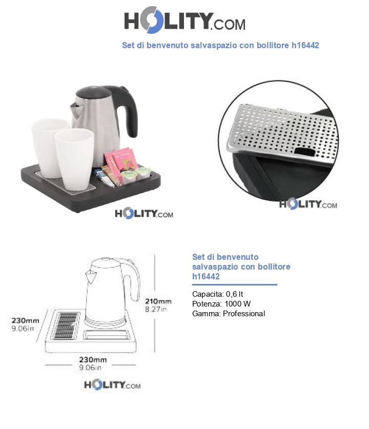 Set di benvenuto salvaspazio con bollitore h16442