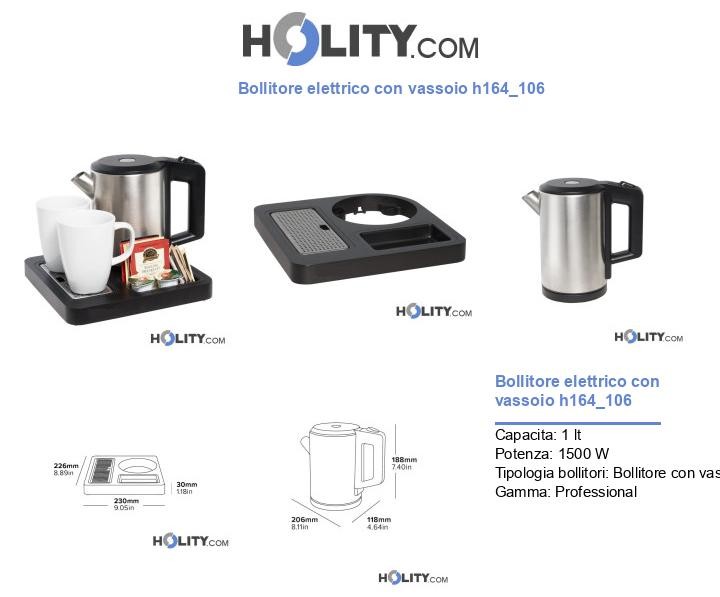 Bollitore elettrico con vassoio h164_106