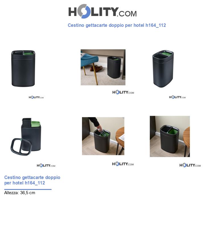 Cestino gettacarte doppio per hotel h164_112