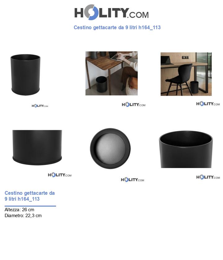 Cestino gettacarte da 9 litri h164_113