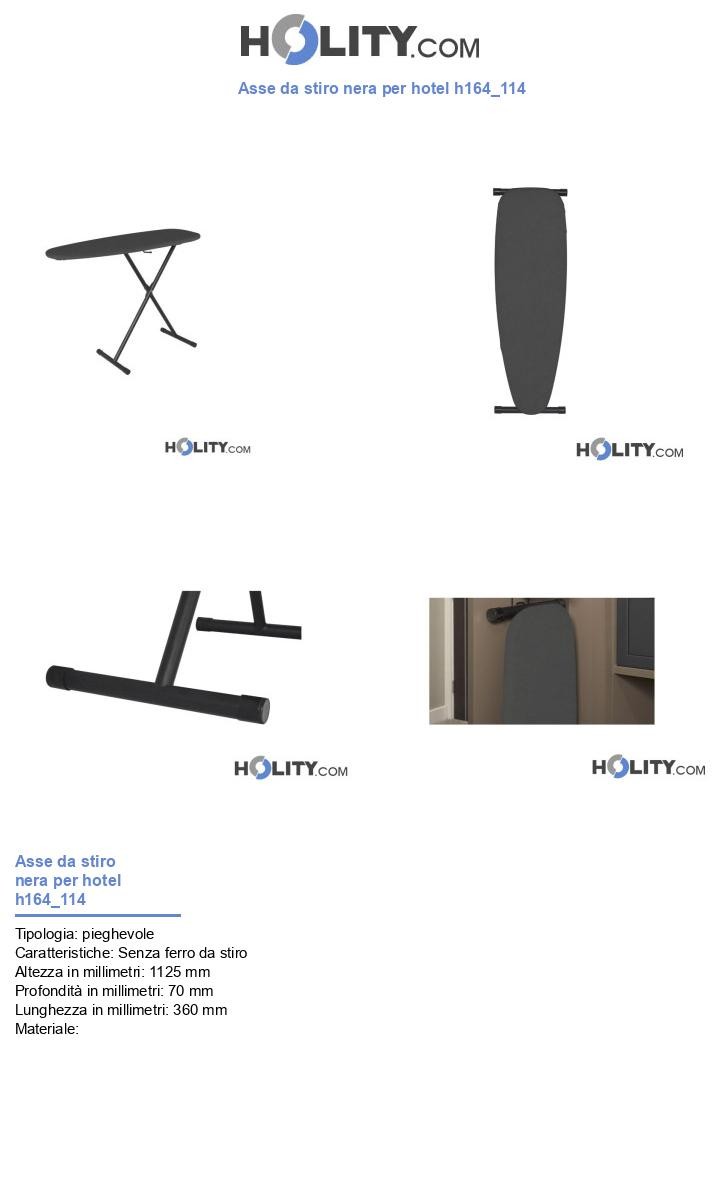 Asse da stiro nera per hotel h164_114