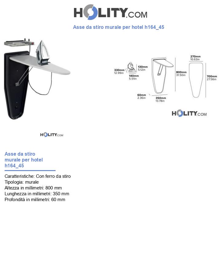Asse da stiro murale per hotel h164_45