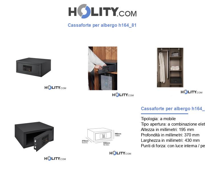 Cassaforte per albergo h164_81