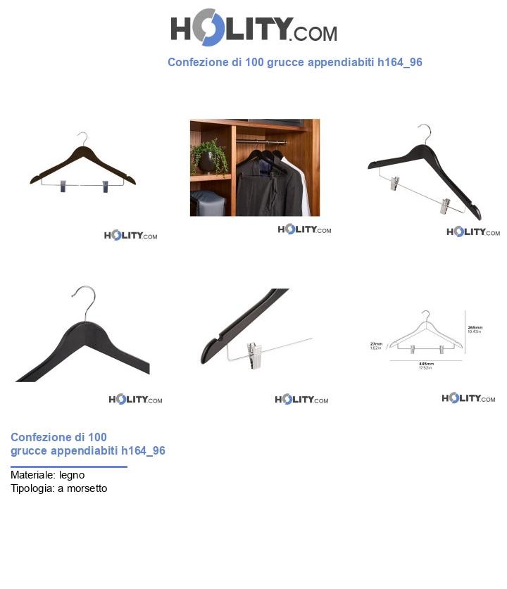 Confezione di 100 grucce appendiabiti h164_96