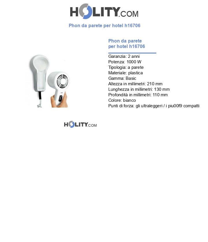 Phon da parete per hotel h16706