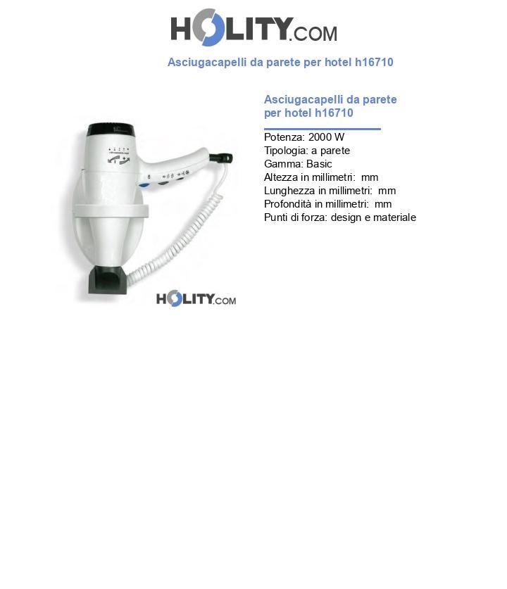 Asciugacapelli da parete per hotel h16710