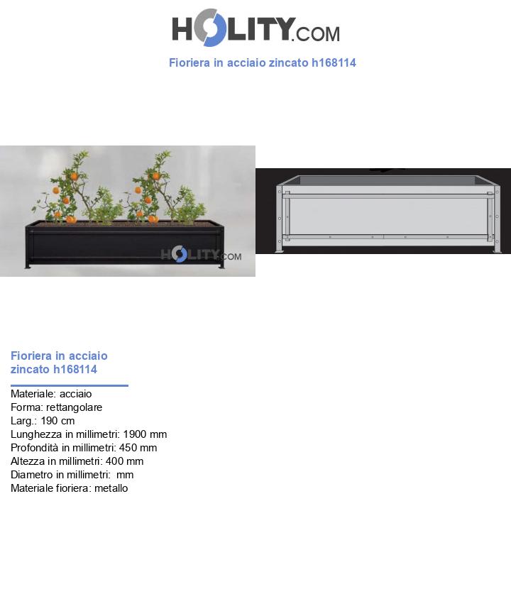 Fioriera in acciaio zincato h168114