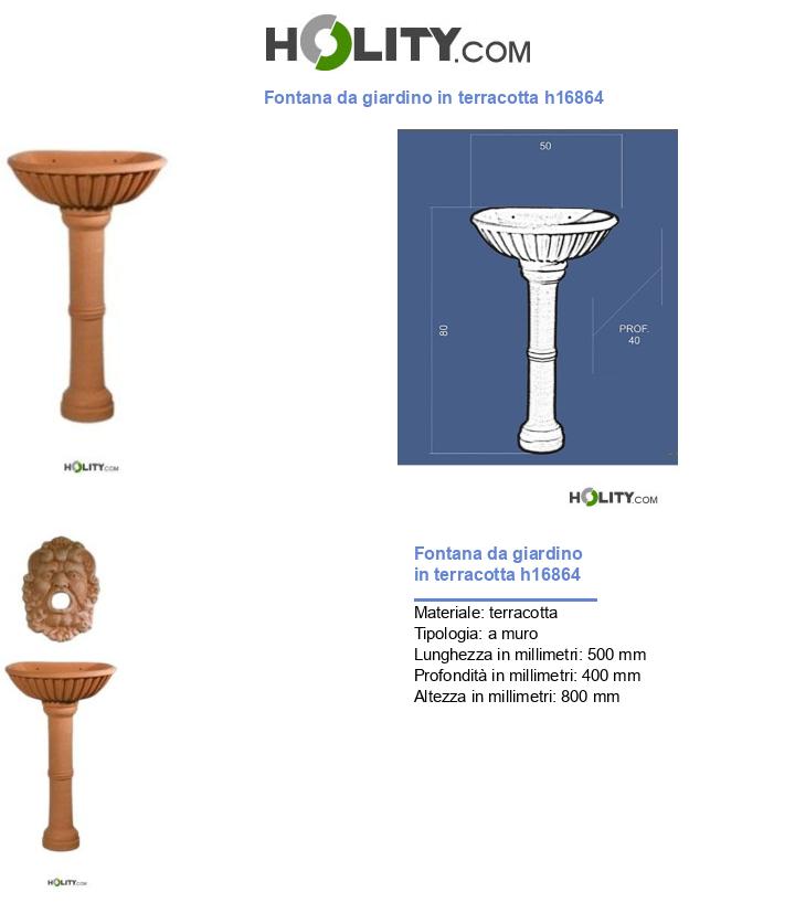 Fontana da giardino in terracotta h16864