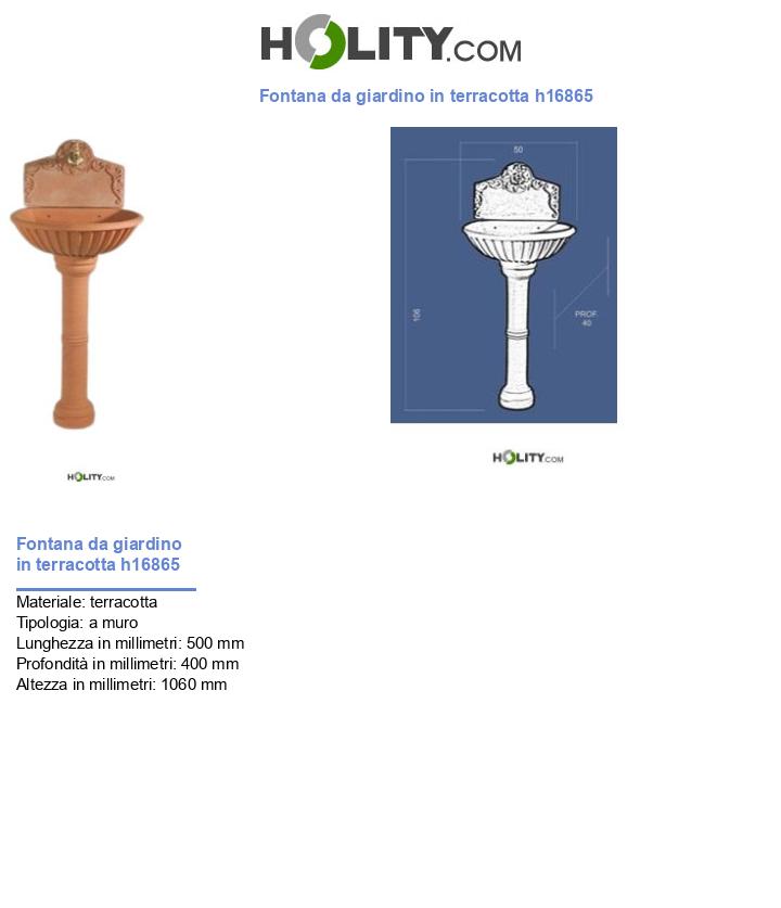 Fontana da giardino in terracotta h16865