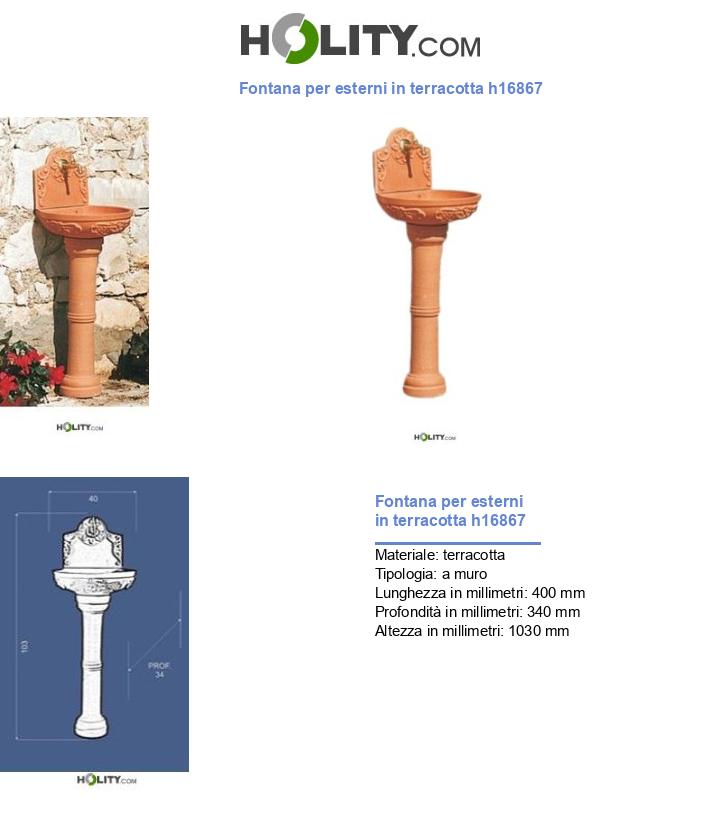 Fontana per esterni in terracotta h16867