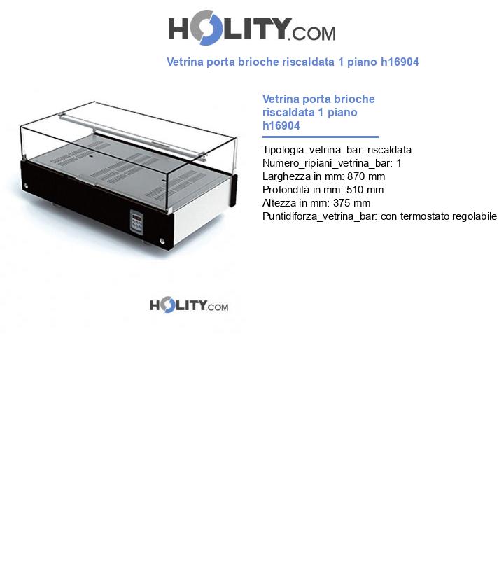 Vetrina porta brioche riscaldata 1 piano h16904