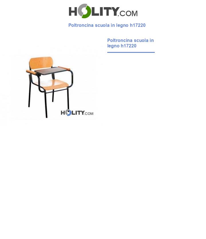 Poltroncina scuola in legno h17220